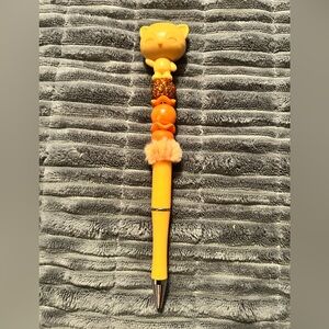 Cute Orange Cat-Themed Pen
